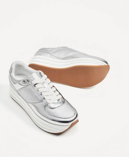70+ Ideas for sneakers plataforma zara #sneakers | Silver sneakers .