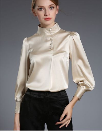 411 best Brown yellow satin blouse | Elegant blouses, Blouse .