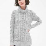 Gap Cable-Knit Turtleneck Tunic Sweater | Winter fashion outfits .