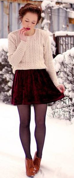 14 Amazing Outfit Ideas on How to Wear Velvet Skirts - FMag.c