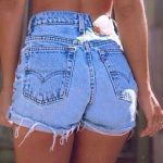 High Waist Levi Shorts Vintage Style in 2020 | Distressed high .