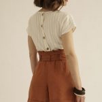 Paper Bag Shorts / High Waisted Shorts / Brown Shorts by ComelyBop .