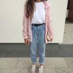 jacket pink tumblr coat girl cute pink jacket jeans pants blue .