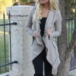 waterfall cardigan, all black outfit, tall black boots | Fashion .