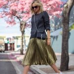 Skirts | Who What Wear Gold Pleated Skirt | Poshma