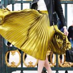 A Blogger's Crazy Cool Way To Wear A Pleated Gold Skirt (Le .