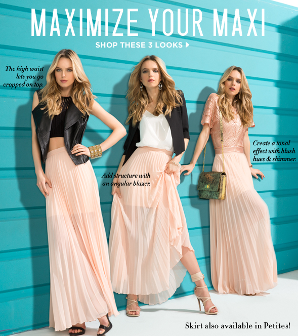 Bebe: 3 ways to wear a maxi skirt | Mill