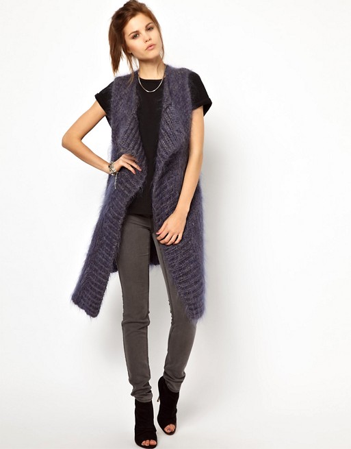2nd Day Mohair Long Sleeveless Cardigan | AS