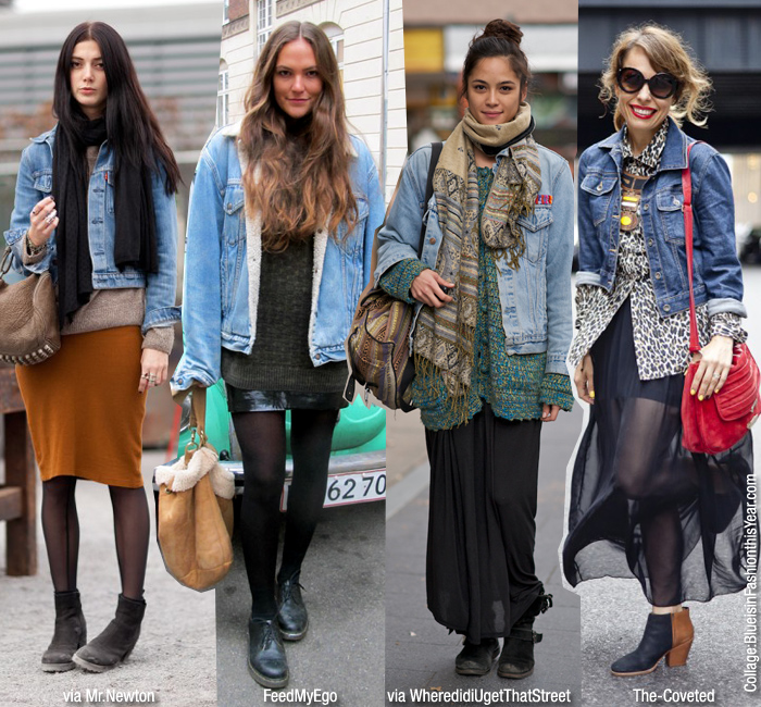 How To Wear: Denim Jacket + Skirt - Blue is in Fashion this Ye