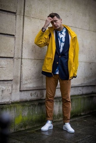 Which Low Top Sneakers To Wear With a Yellow Raincoat For Men (3 .