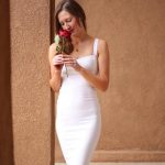 Gunna White Midi Bandage Dress (XS, S, M, L) | The Kewl Sh