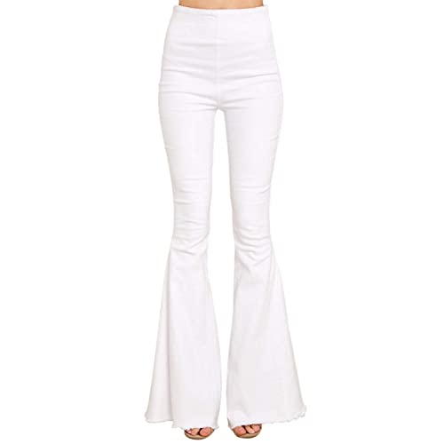 White Flare Pants: Amazon.c