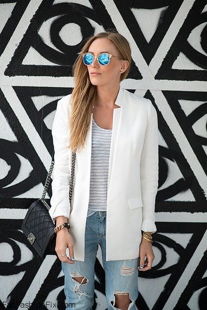 Style Guide: How to style and wear white blazer this autumn? | Fab .