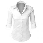 Womens White Button Up Shirt: Amazon.c