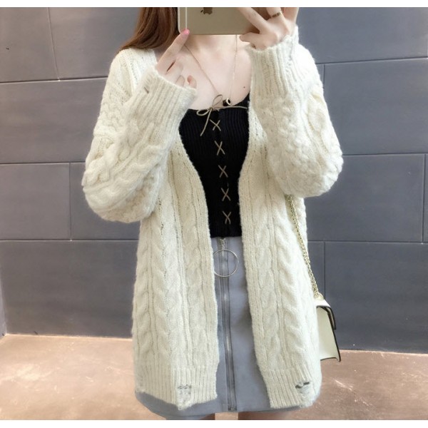 New Women girl Fashion Korean Fall Long Sleeve Sweater Coat Knit .