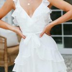 Day Date Ruffle Dress | Elegant white dress, Different dress .