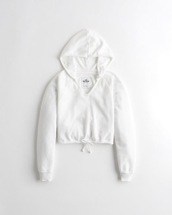 Girls French Terry Crop Hoodie | Girls Clearance | HollisterCo.c