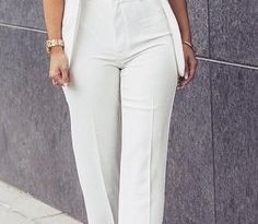 30 Best White Pant Suit images | Fashion, White suits, Sty