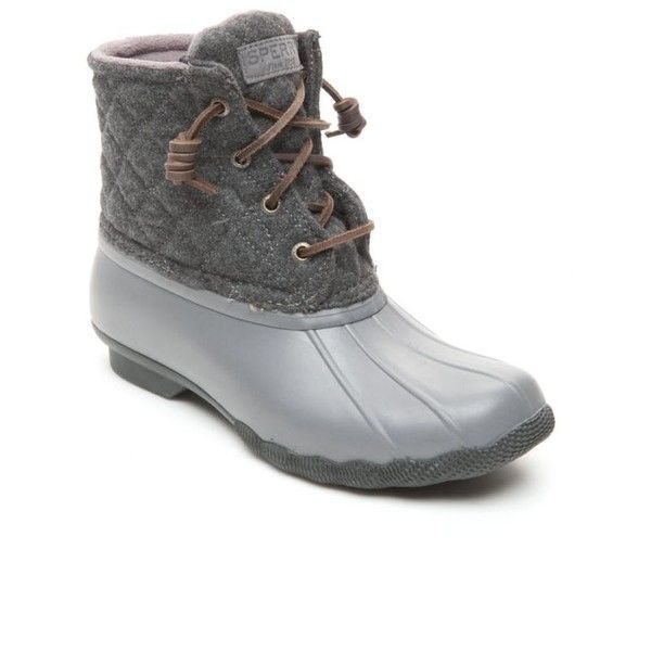 Sperry Gray Saltwater Quilt Wool Duck Boot - Women's ($120 .