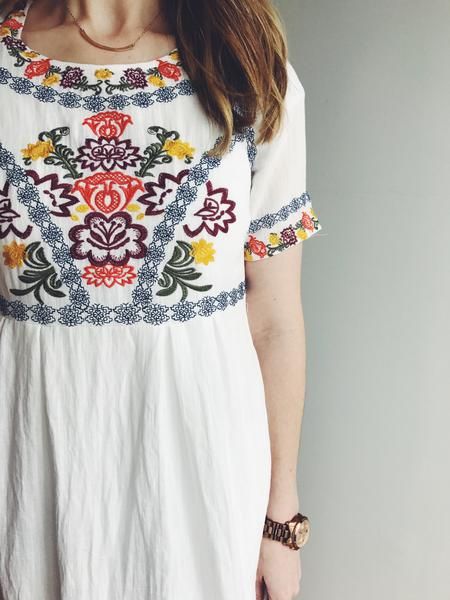 White Embroidery Dress | Fashion outfits, Fashion, Cloth