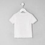 Mini girls white fluffy knit T-shirt | Fashion, How to wear, Style .