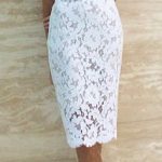 white Lace pencil dress @roressclothes closet ideas #women fashion .