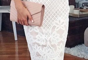 White lace midi dress. women fashion outfit clothing style apparel .