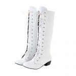 Buy 2014 New Fashion Ladies White Leather Long Boots Women Flat .