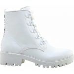 30% Off Women's Kendall & Kylie Epic Combat Boot - White Leather Boo