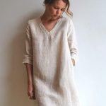 White Linen dress. women fashion outfit clothing style apparel .