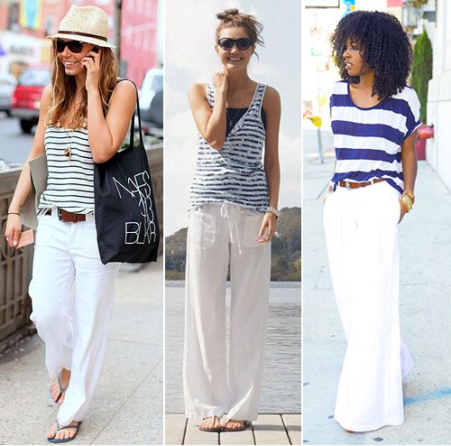 How To Wear White Linen Pants (With images) | White linen pants .