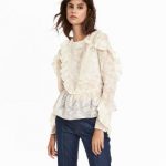 White H&M Ruffled Blouse | Winter Outfit Ideas for Women | Best .