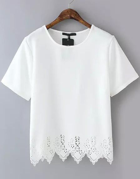 White Short Sleeve Blouse
  Outfit Ideas for Women
