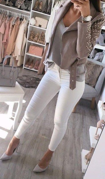 47 Amazing Winter White Skinny Jeans Outfits Ideas | Winter .