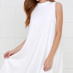 Chic Ivory Dress - Swing Dress - Sleeveless Dress - White Dress .
