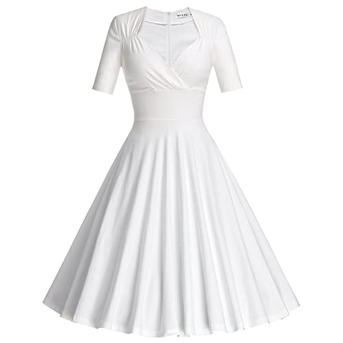 White Swing Dress: Amazon.c