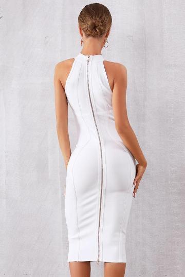 Elegant White Tank Dress - intuitivefashions.com – Intuitive .