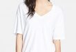 Leith Women's Oversized V Neck Tshirt White T Shirt | Shirts, Tops .