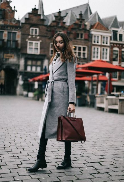 Wool Wrap Coat Outfit Ideas