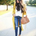 outfits with a yellow cardigan | Chicisi