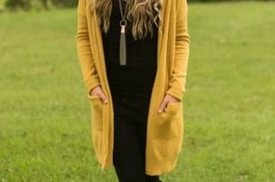 Around The Fire Hooded Cardigan - Mustard | Mustard sweater outfit .