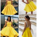 42 Yellow Cocktail Dress Ideas in 2020 | Cocktail dress yellow .