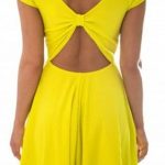Yellow Cocktail Dress - Yellow Cap Sleeve Skater Dress | Clothes .