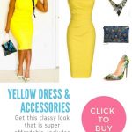 yellow dress outfit ideas on a black girl. Can be work for church .