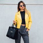 musthave Yellow Leather Jacket via @fashionshopnow .