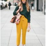 Yellow pants street style, Street fashion | Cropped Pants Outfits .
