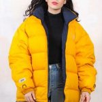 VINTAGE 90S YELLOW OVERSIZED REVERSIBLE PUFFER JACKET | Puffer .