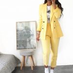 Yellow suit and sneakers | Chic outfits, Classy outfits, Fashion .