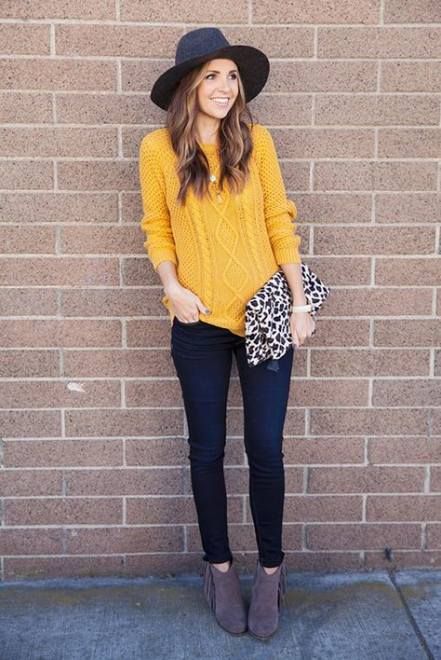 38 Ideas How To Wear Yellow Sweater Casual #howtowear | Pullovers .