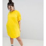 ASOS CURVE Ultimate Rolled Sleeve T-Shirt Dress With Tab ($24 .